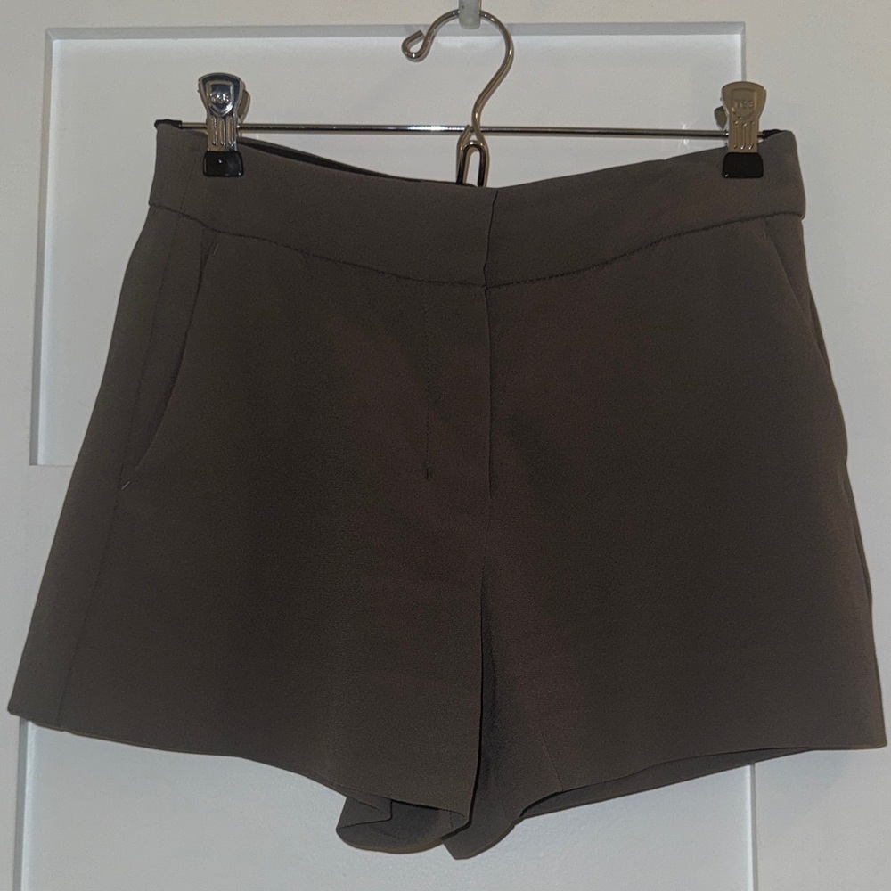 Babaton High Waist Olive Shorts